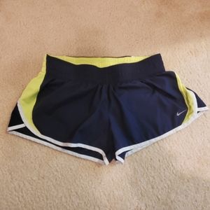 Size L Nike Dri-Fit Running Shorts Deep Blue/Volt